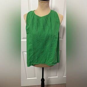 Zara Green Pintuck Front Tank Top
